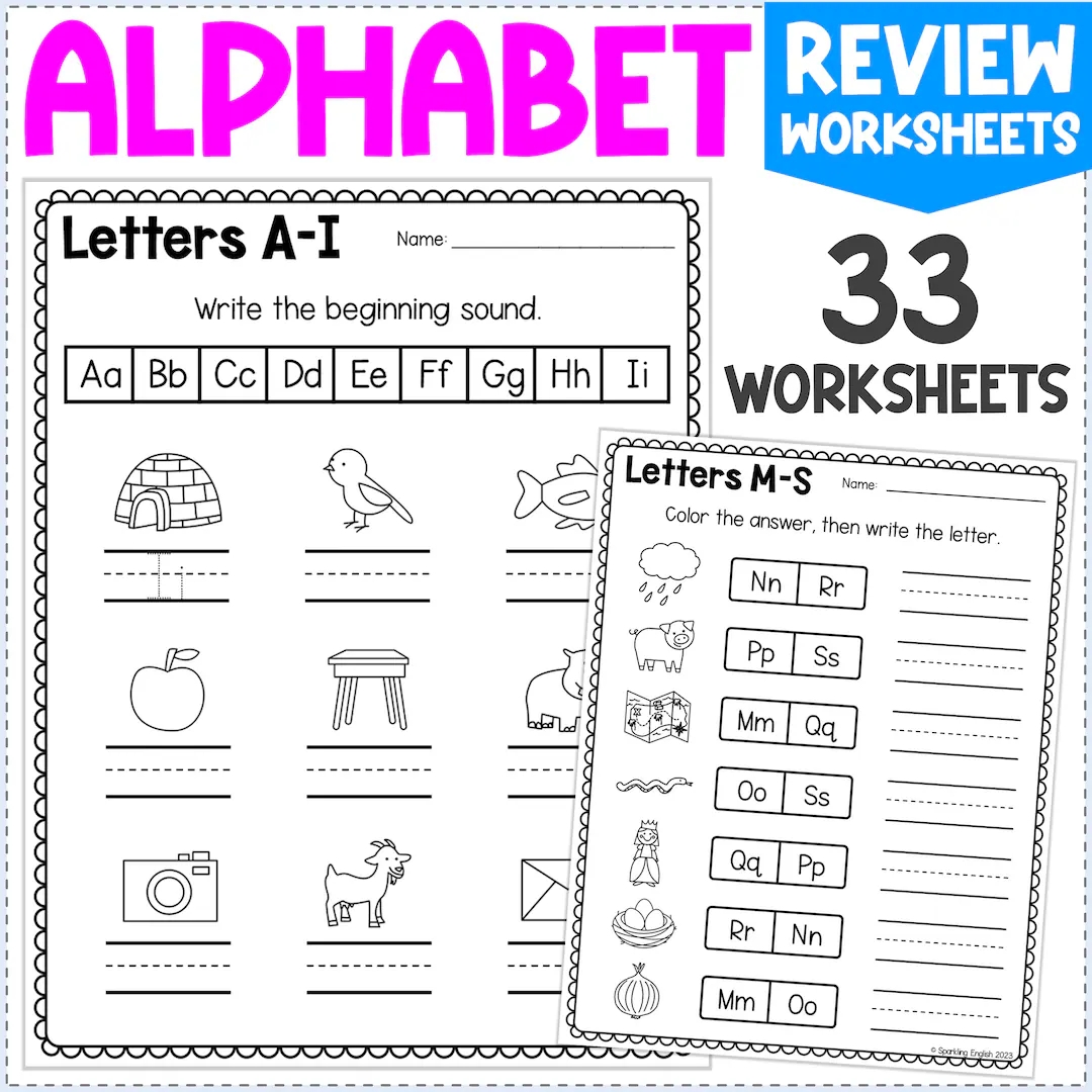 Alphabet Review Worksheets For Kindergarten Alphabet Review Worksheets For Kindergarten