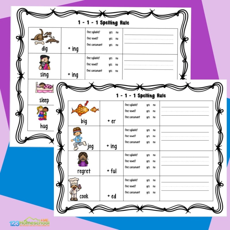 Free Printable Doubling Rule Worksheets