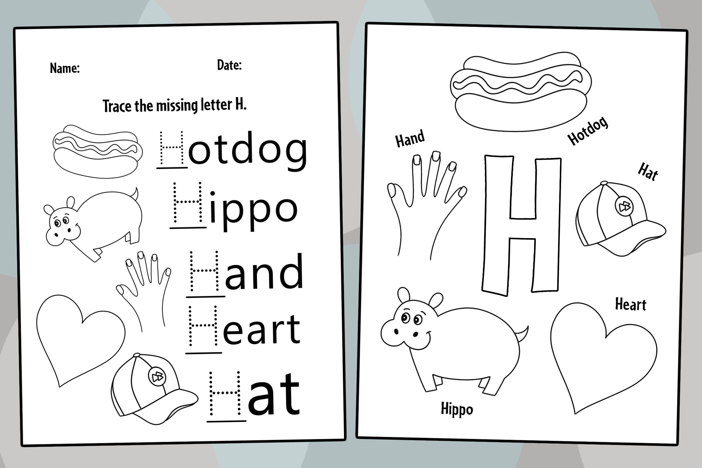 FREE Letter H Worksheets For Preschool The Hollydog Blog Worksheets Library