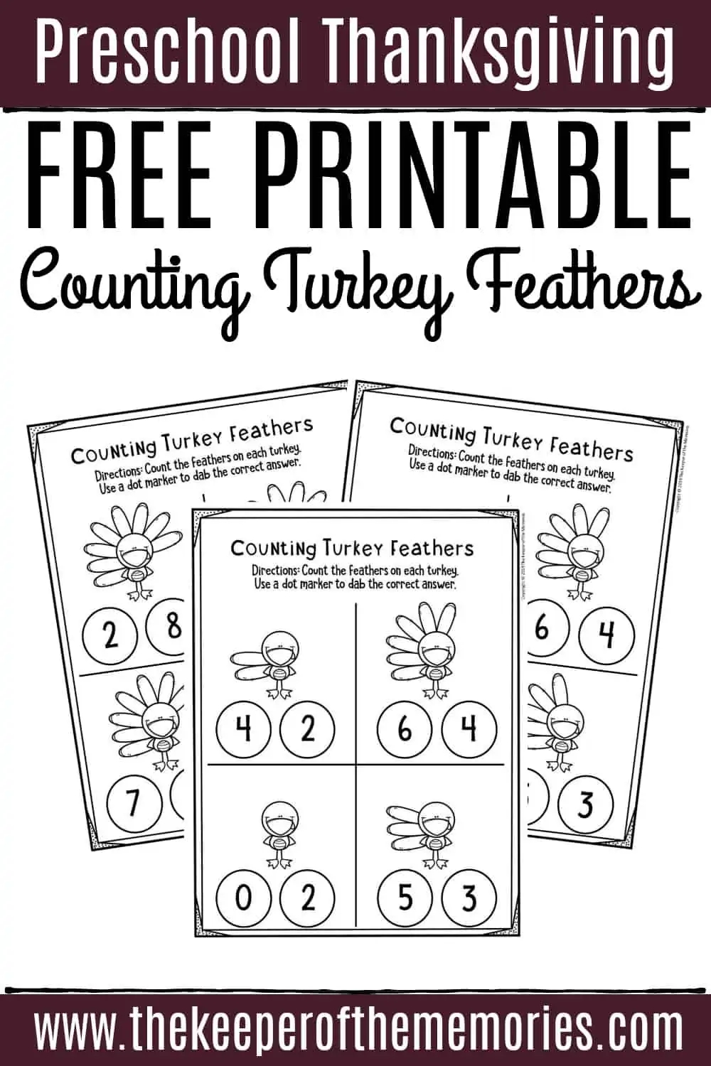 Free Printable Counting Thanksgiving Preschool Worksheets Free Printable Counting Thanksgiving Preschool Worksheets