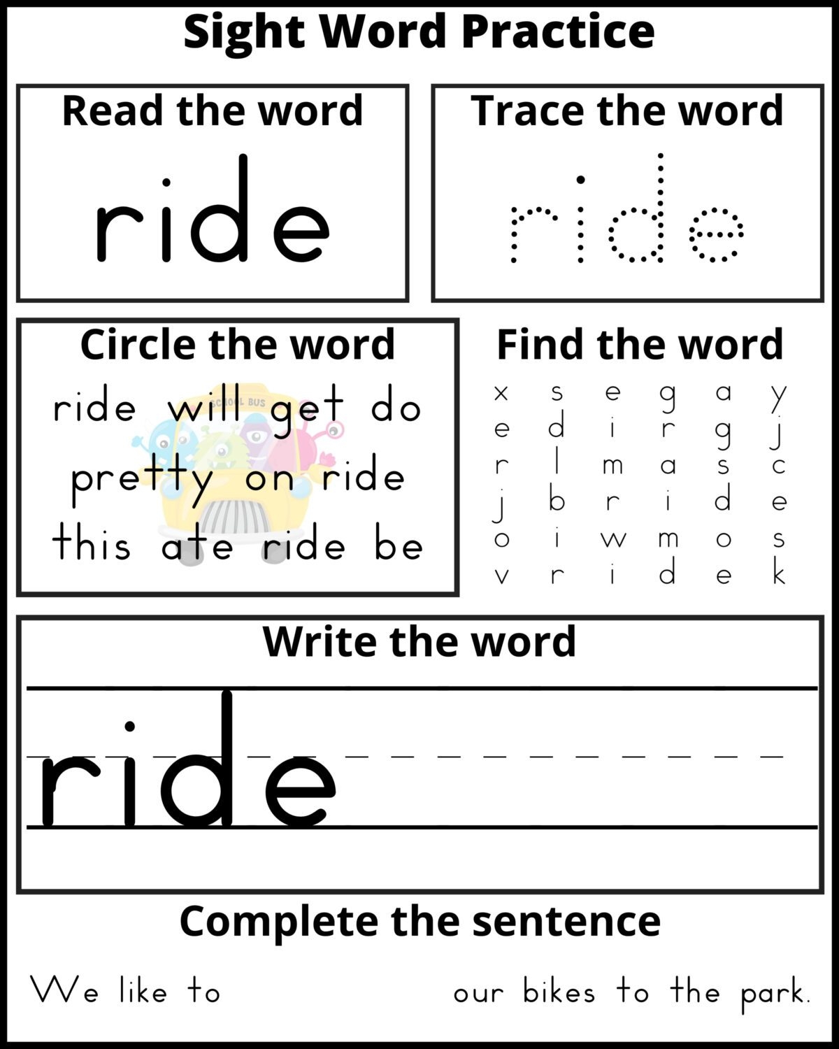 Sight Word The Worksheets For Kindergarten Sight Word The Worksheets For Kindergarten