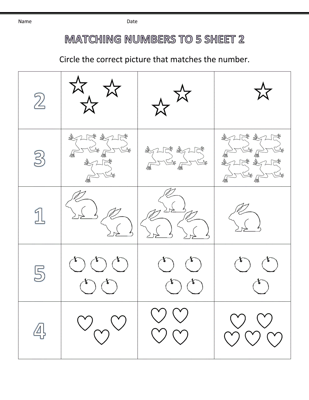 New Preschool Math Worksheets Free