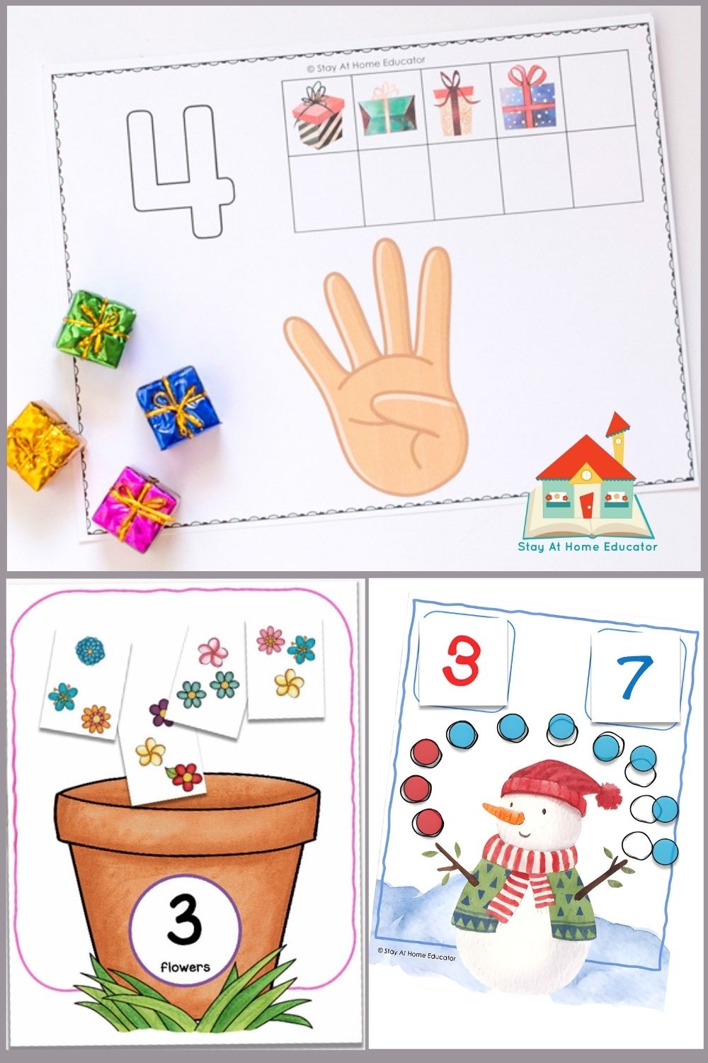 Preschool Math Printables Stay At Home Educator